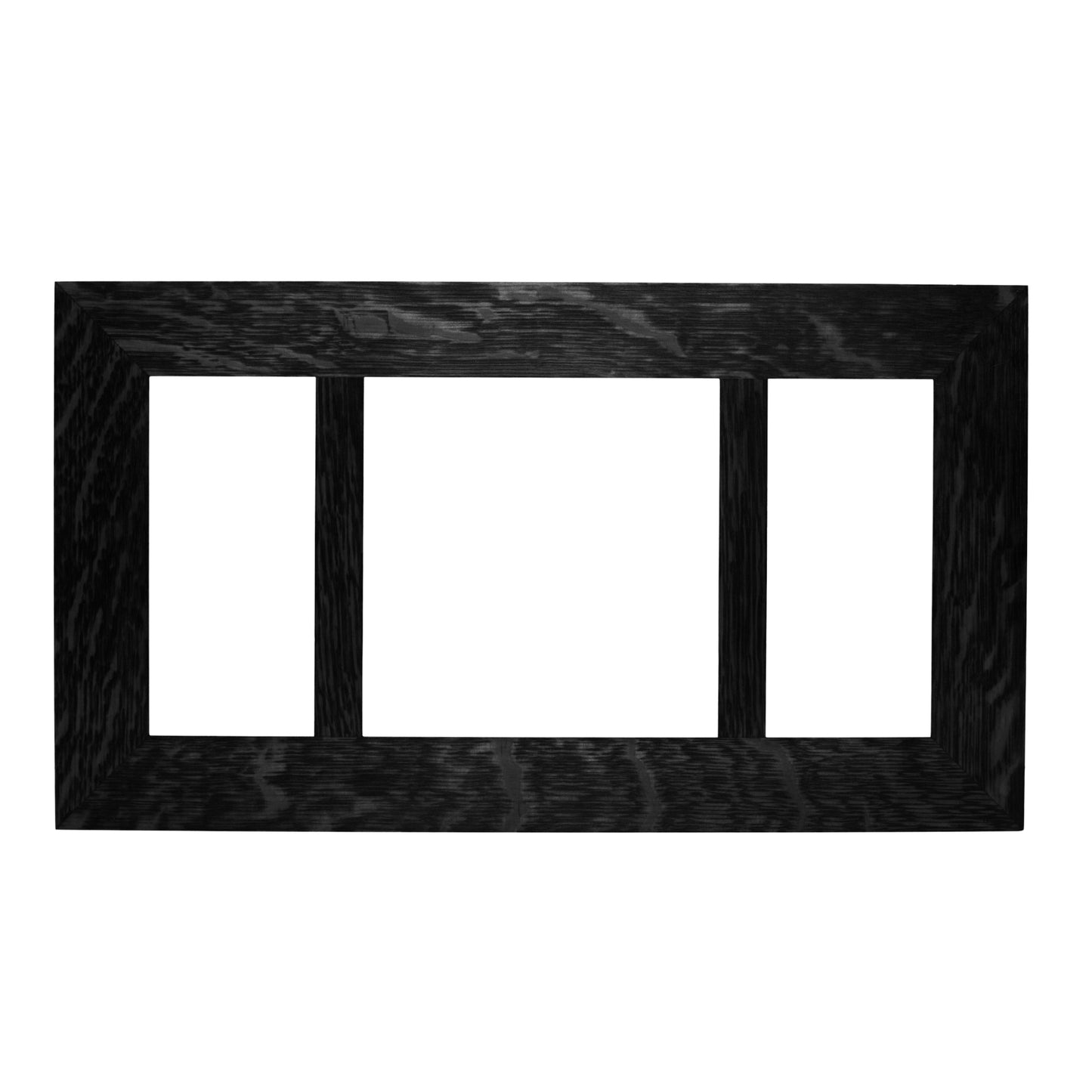 4x8, 8x8, 4x8 Oak Park Frame - Triple Divider - Ebony