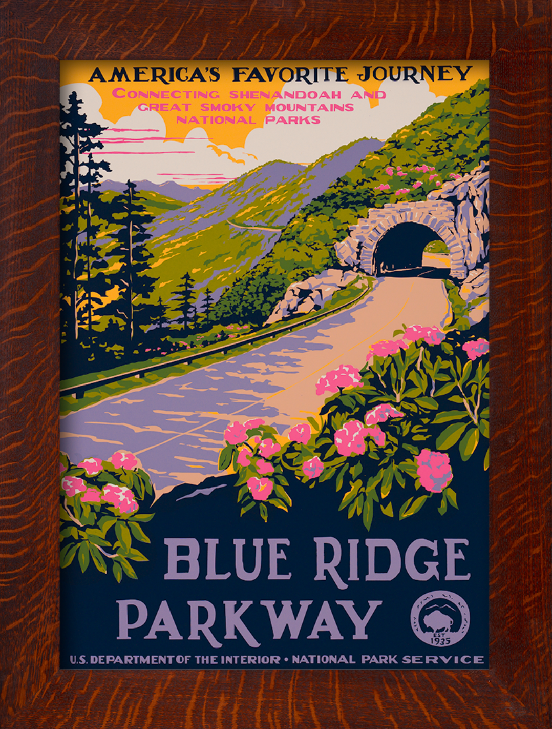 BLUE RIDGE PARKWAY - WPA-Style Poster