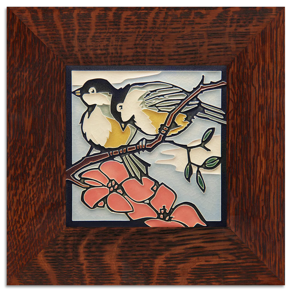 Spring Chickadees - 6"x6" Tile