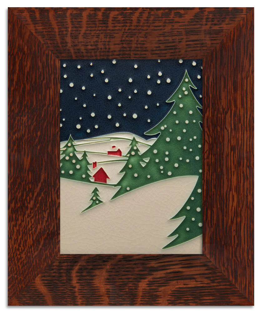 Snowy Night - 6"x8" Tile