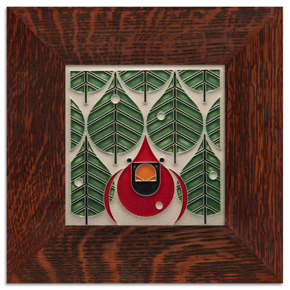 Coniferous Cardinal - 6"x6" Tile