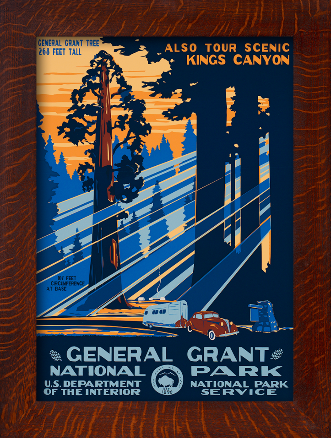 GENERAL GRANT NATIONAL PARK - A Poster in the WPA Tradition
