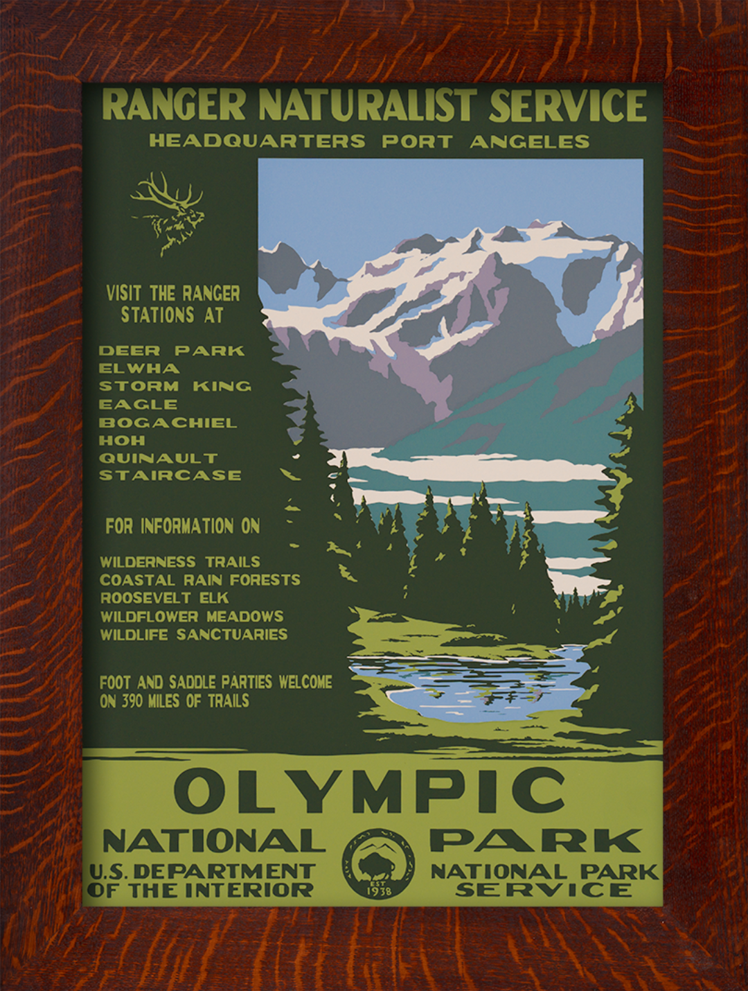 Olympic National Park - Reproduction WPA Poster