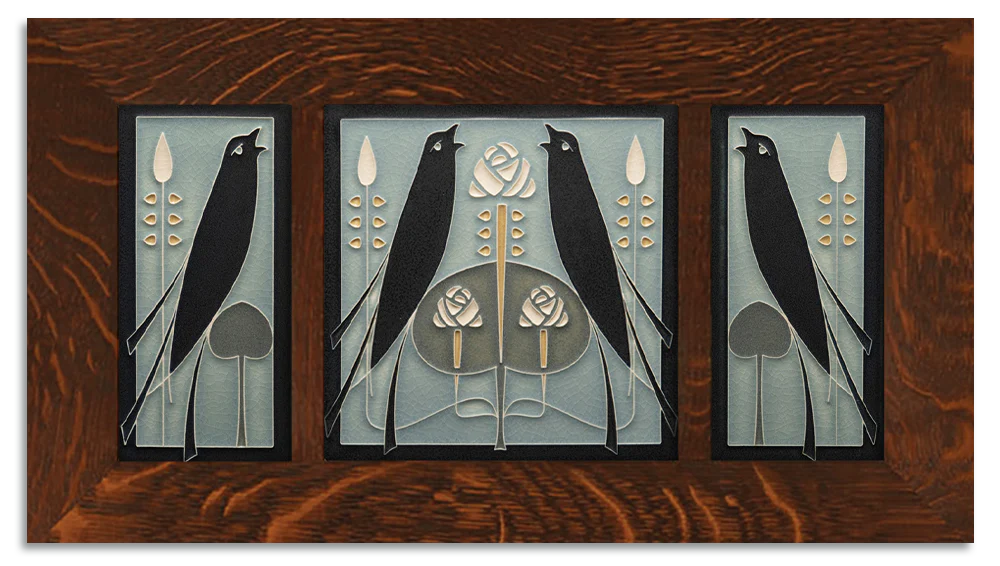 Songbirds - 4"x8" & 8"x8" Framed Tile Set