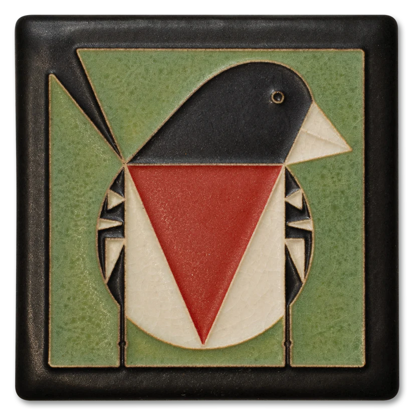 Rose Breasted Grosbeak - 4"x4" Tile
