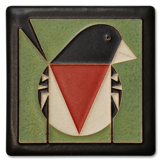 Rose Breasted Grosbeak - 4"x4" Tile