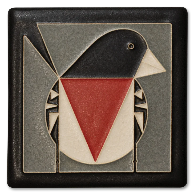 Rose Breasted Grosbeak - 4"x4" Tile