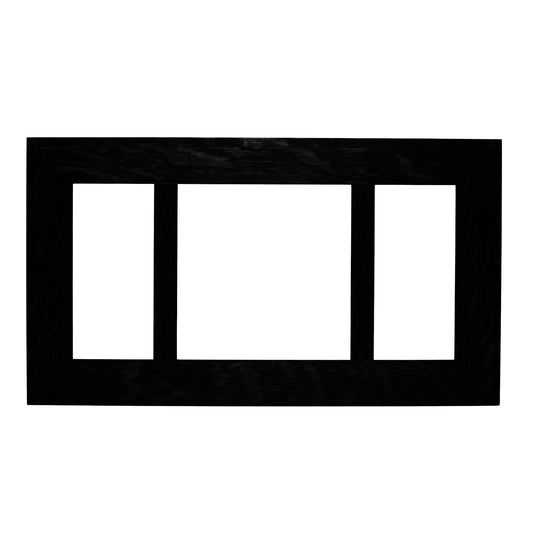 4x8, 8x8, 4x8 Oak Park Frame - Triple Divider - Ebony