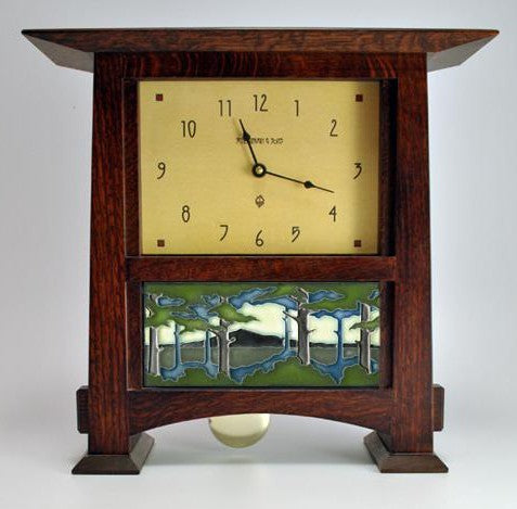 Pendulum Mantle Clock with 8"x4" Tile