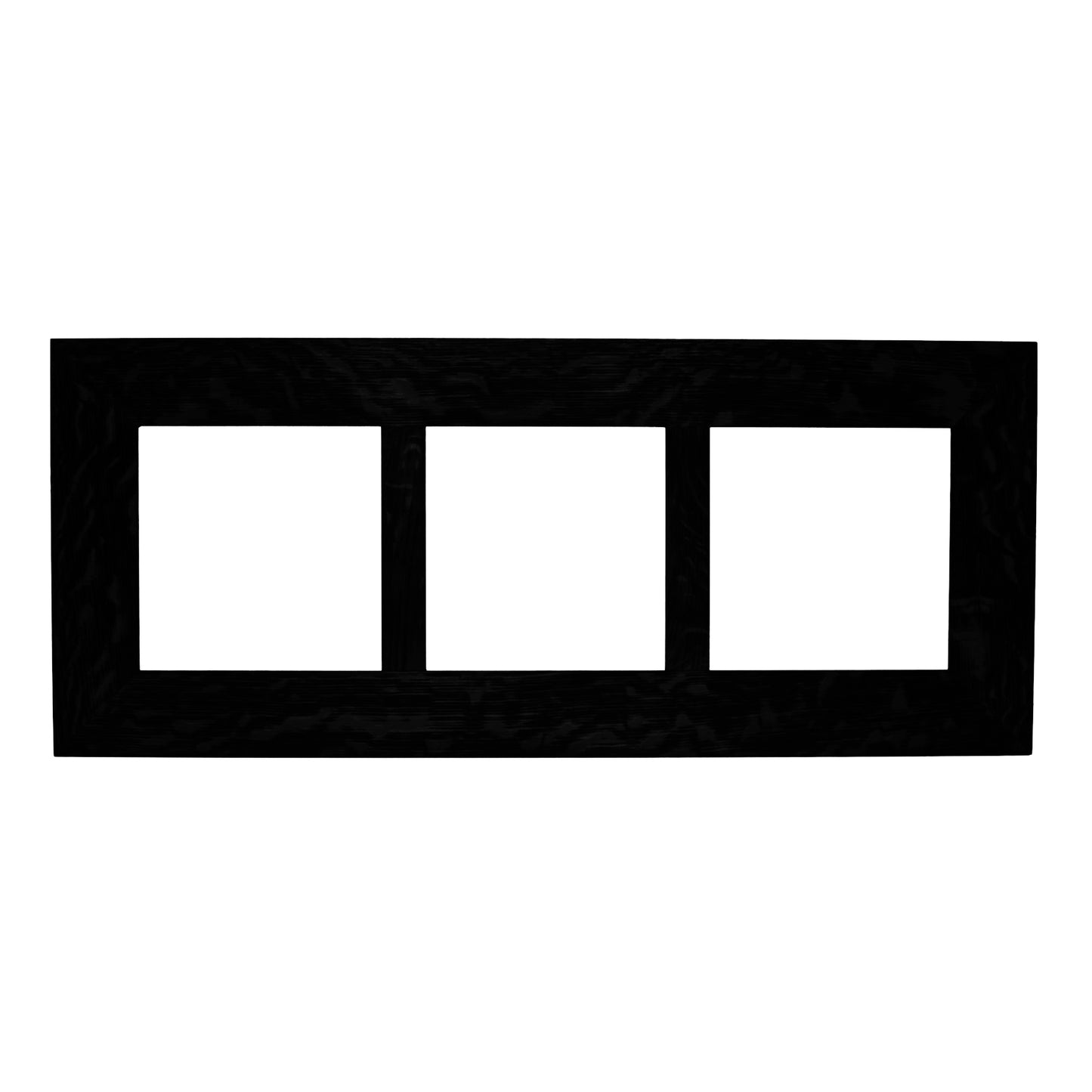 6x6 Oak Park Frame - Triple Divider - Ebony