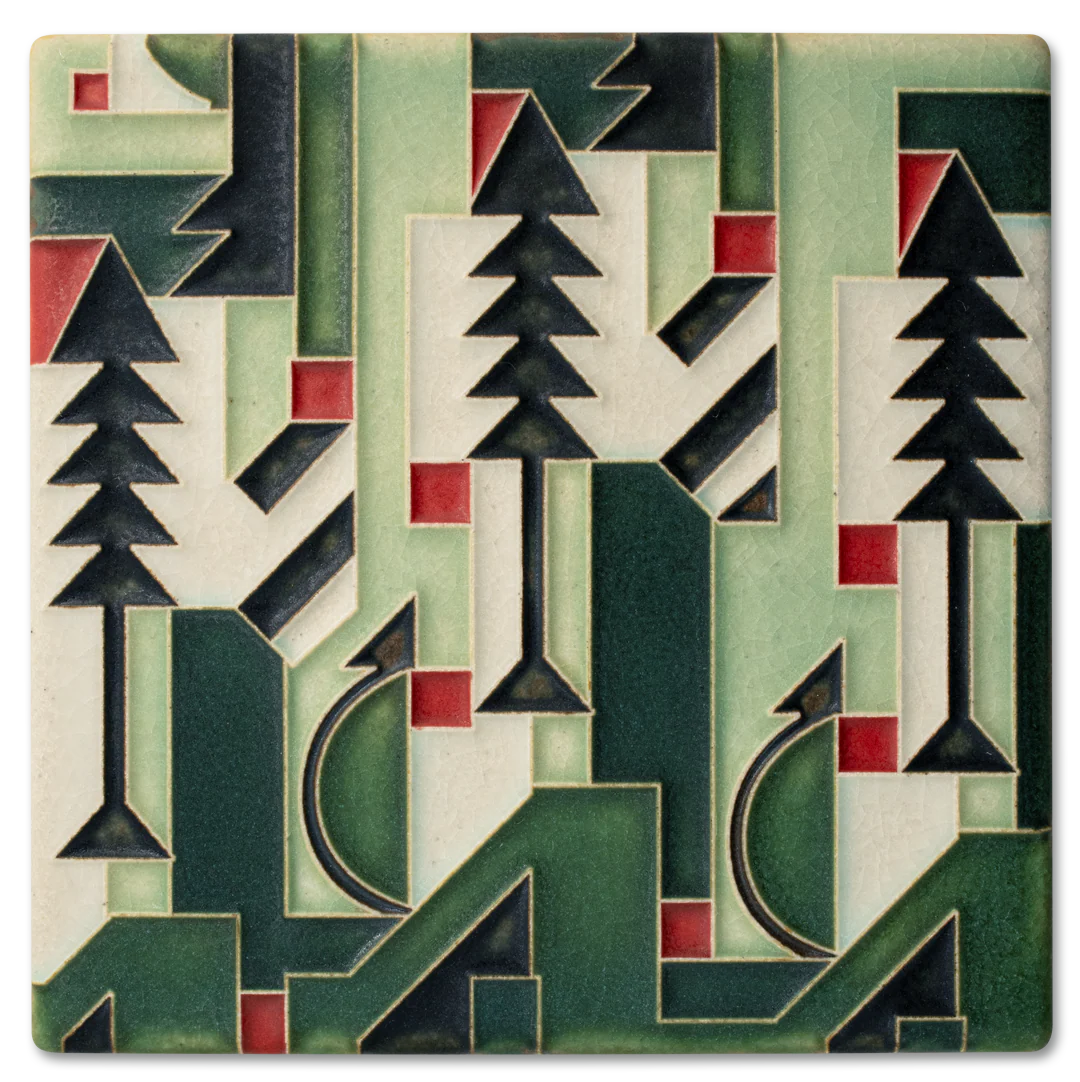 Cubist Christmas - 6"x6" Tile