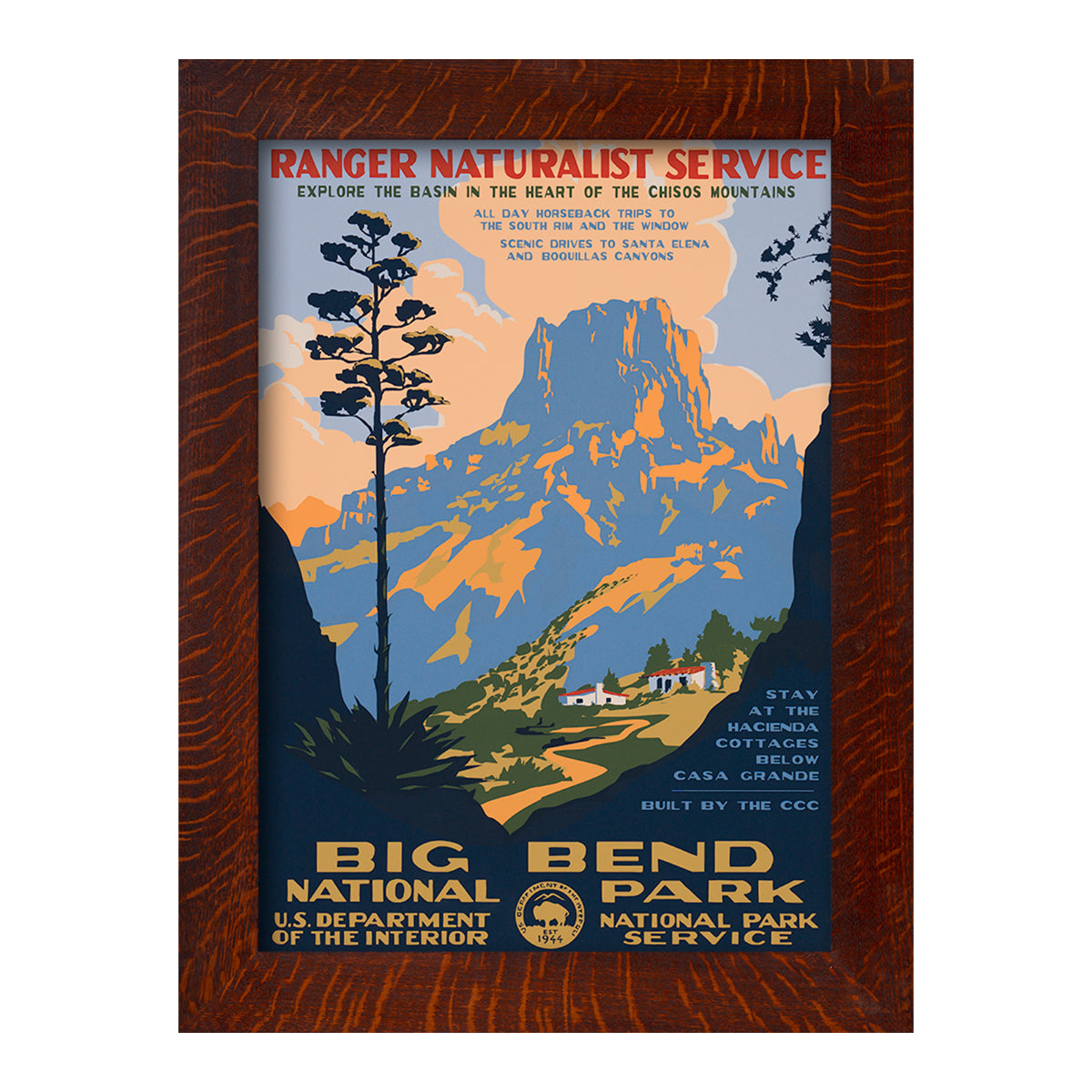 BIG BEND NATIONAL PARK - Reproduction WPA Poster
