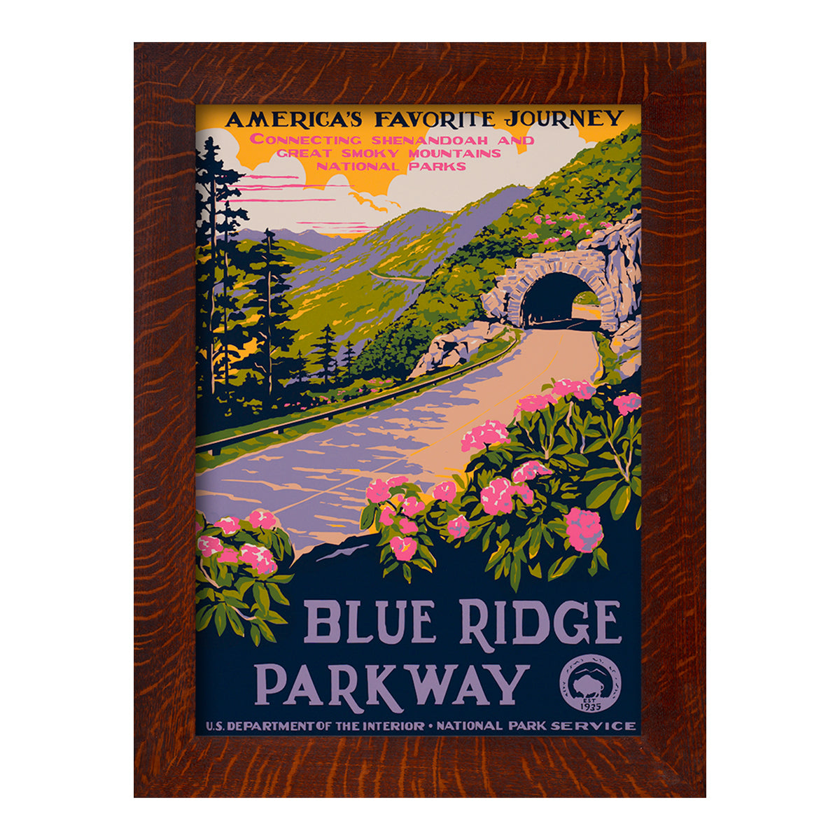 BLUE RIDGE PARKWAY - WPA-Style Poster