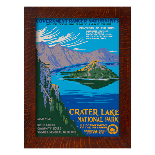 CRATER LAKE NATIONAL PARK - A Poster in the WPA Tradition