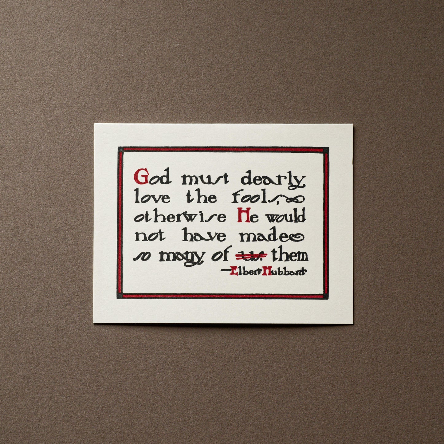 Letterpress Printed Roycroft Mottos