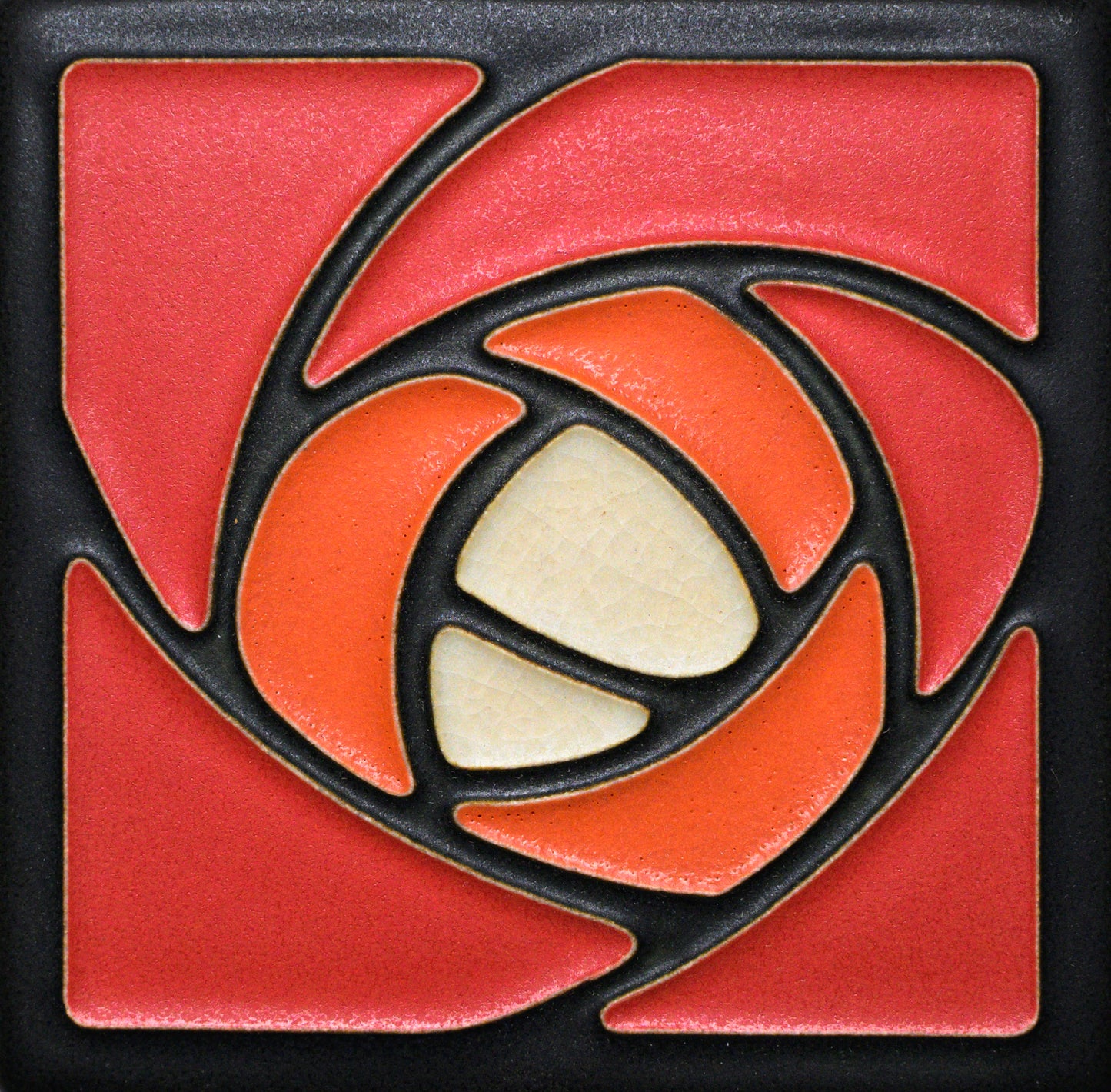Dard Hunter Rose - 4"x4" Tile