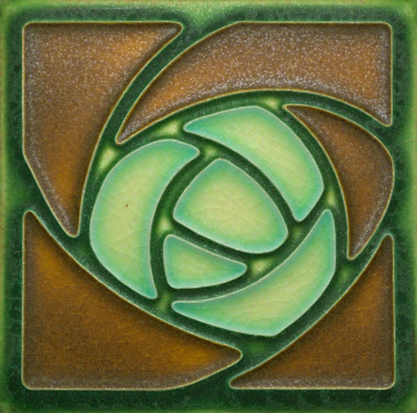 Dard Hunter Rose - 4"x4" Tile