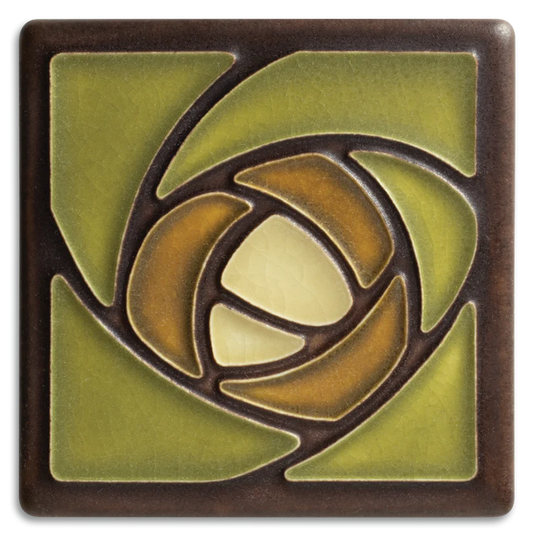 Dard Hunter Rose - 4"x4" Tile