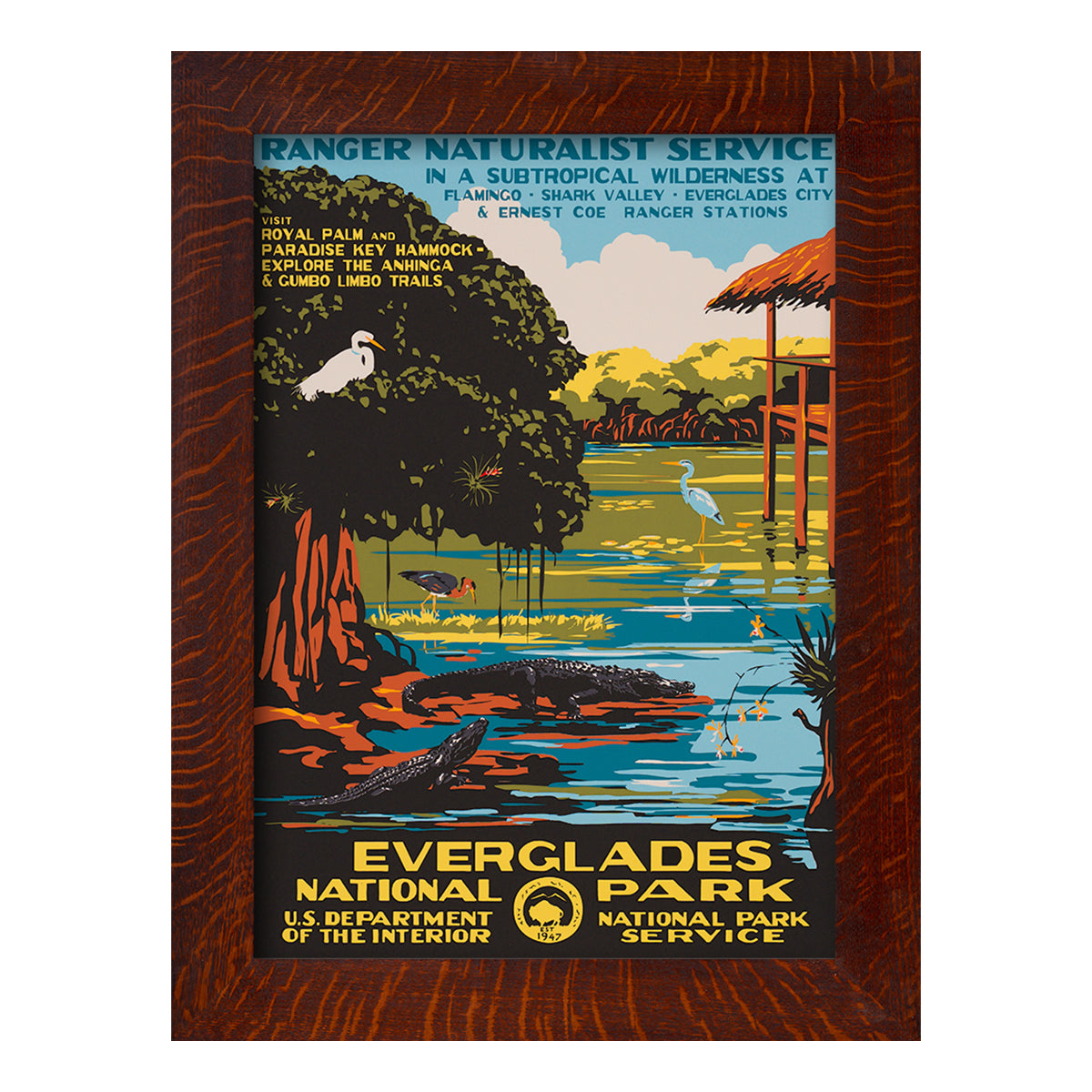 Everglades National Park - WPA Style Poster