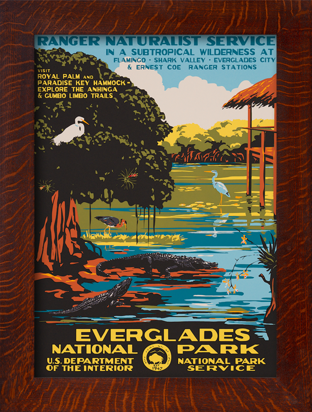 Everglades National Park - WPA Style Poster