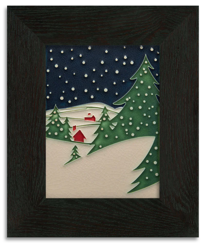 Snowy Night - 6"x8" Tile