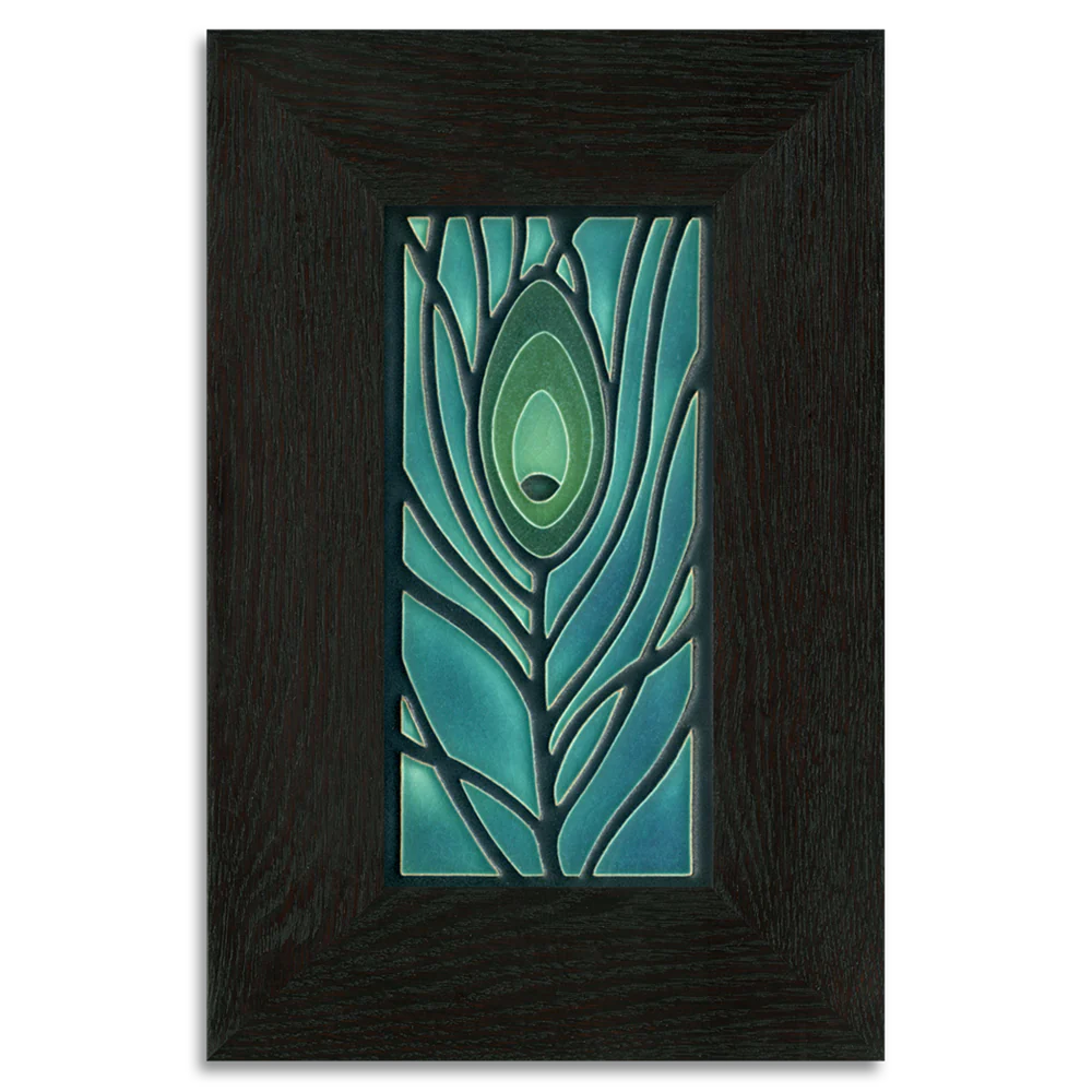 Peacock Feather - 4"x8" Tile