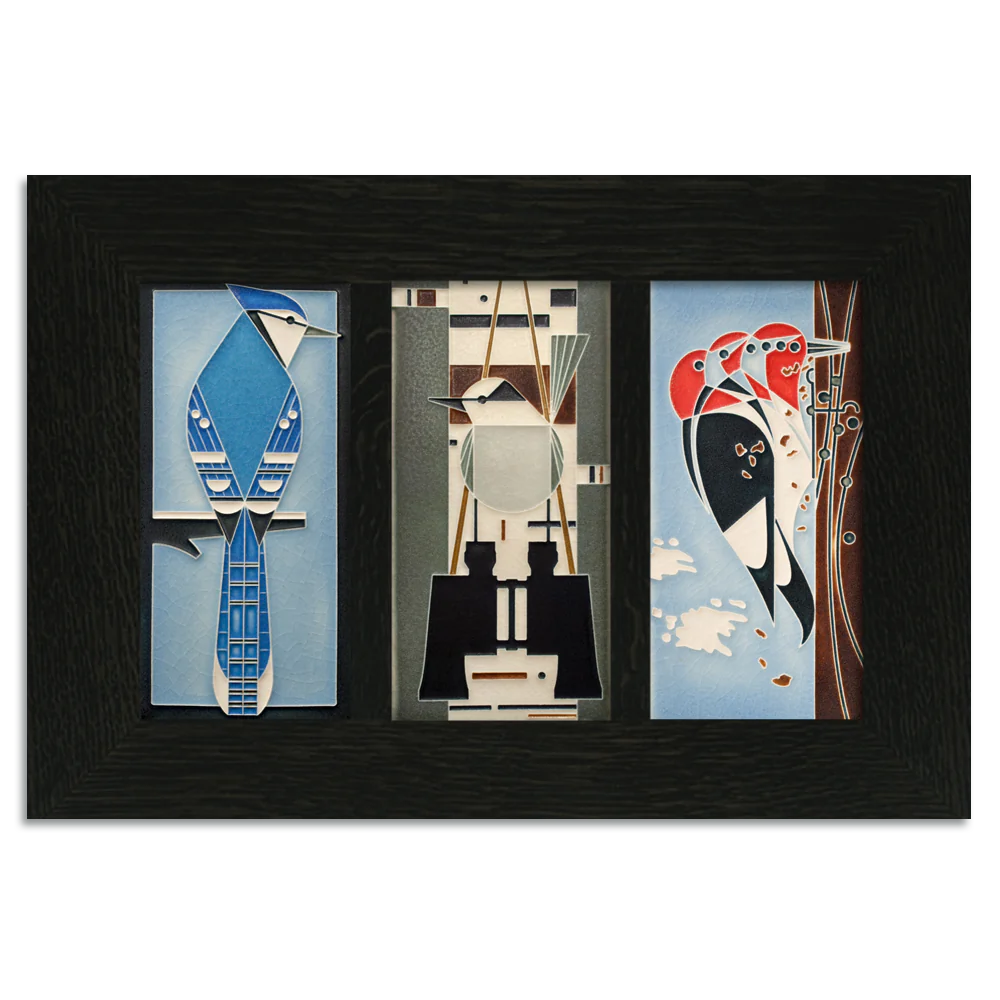 Charley Harper Birds Trio - 4"x8" Tiles