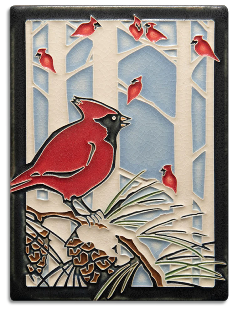 Winter Cardinals - 6"x8" Tile