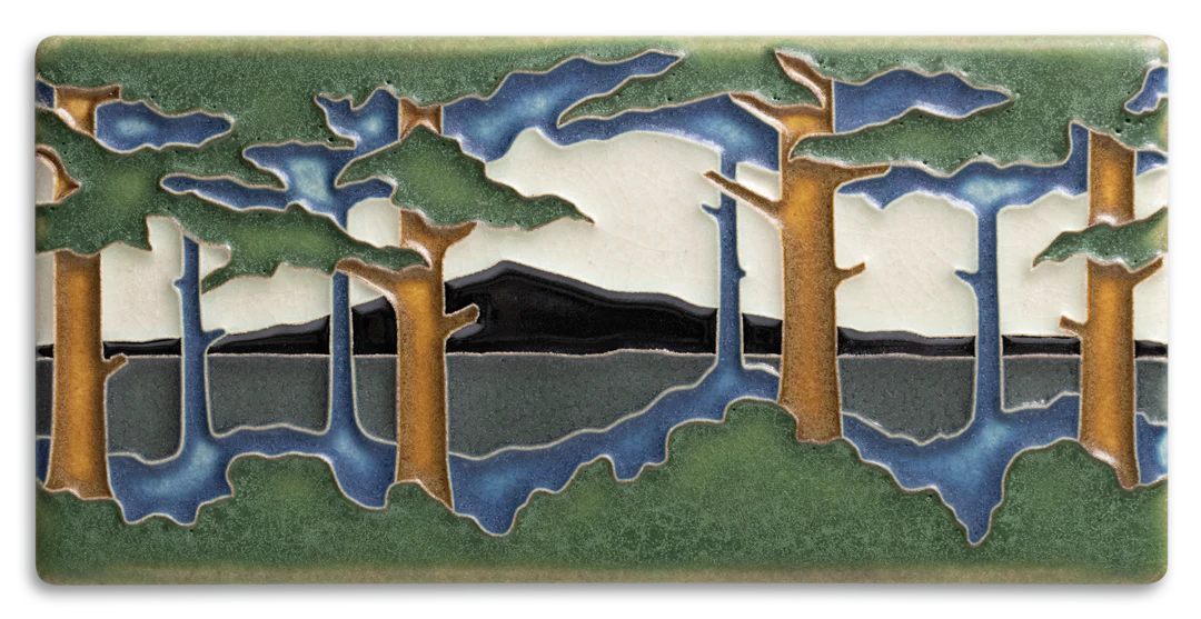 Horizontal Pine Landscape - 4"x8" Tile