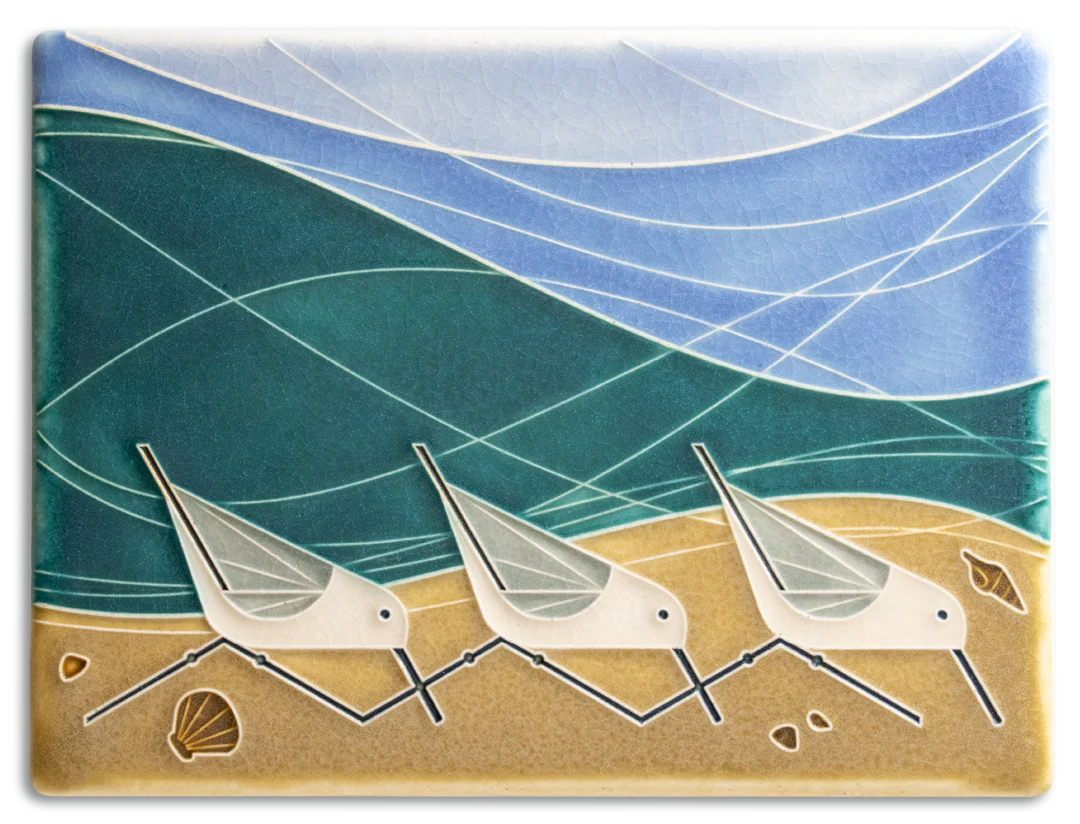 Beach Birds - 6"x8" Tile