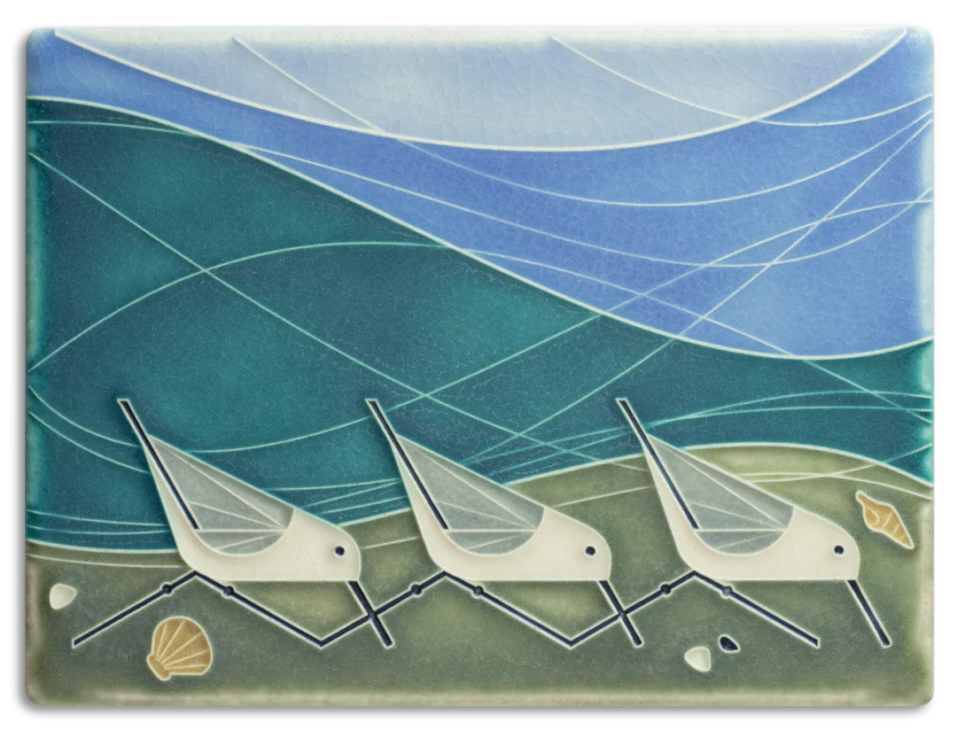 Beach Birds - 6"x8" Tile