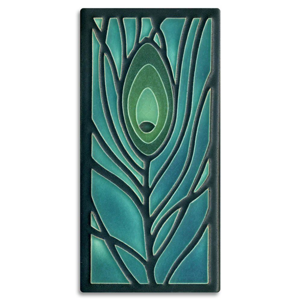 Peacock Feather - 4"x8" Tile