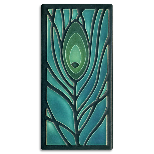 Peacock Feather - 4"x8" Tile