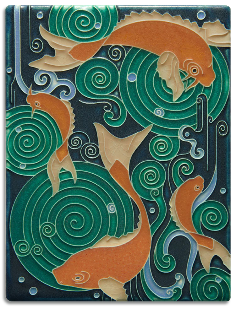 Koi Pond - 6"x8" Tile
