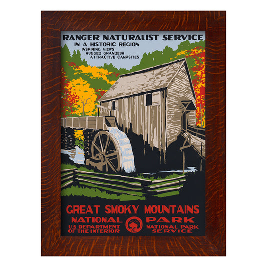 GREAT SMOKY MOUNTAINS MILL - A Poster in the WPA Tradition