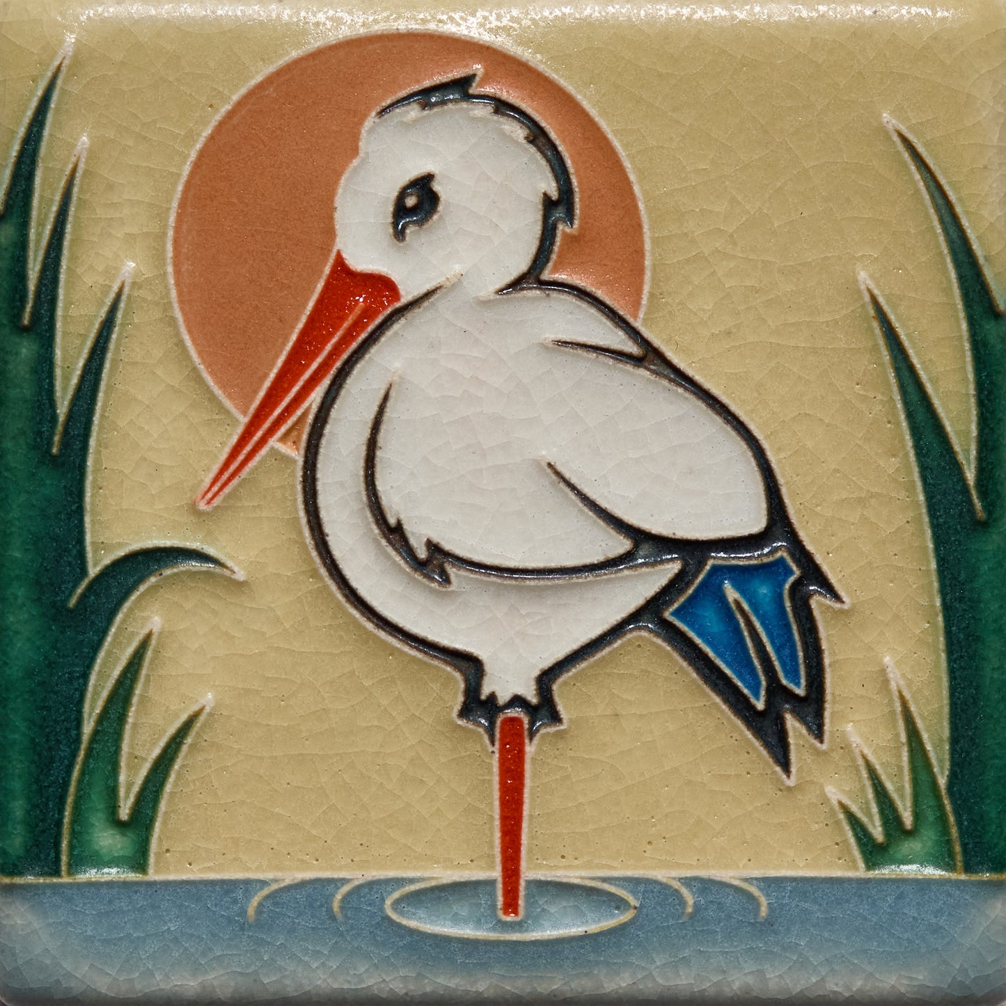 Baby Stork - 4"x4" Tile