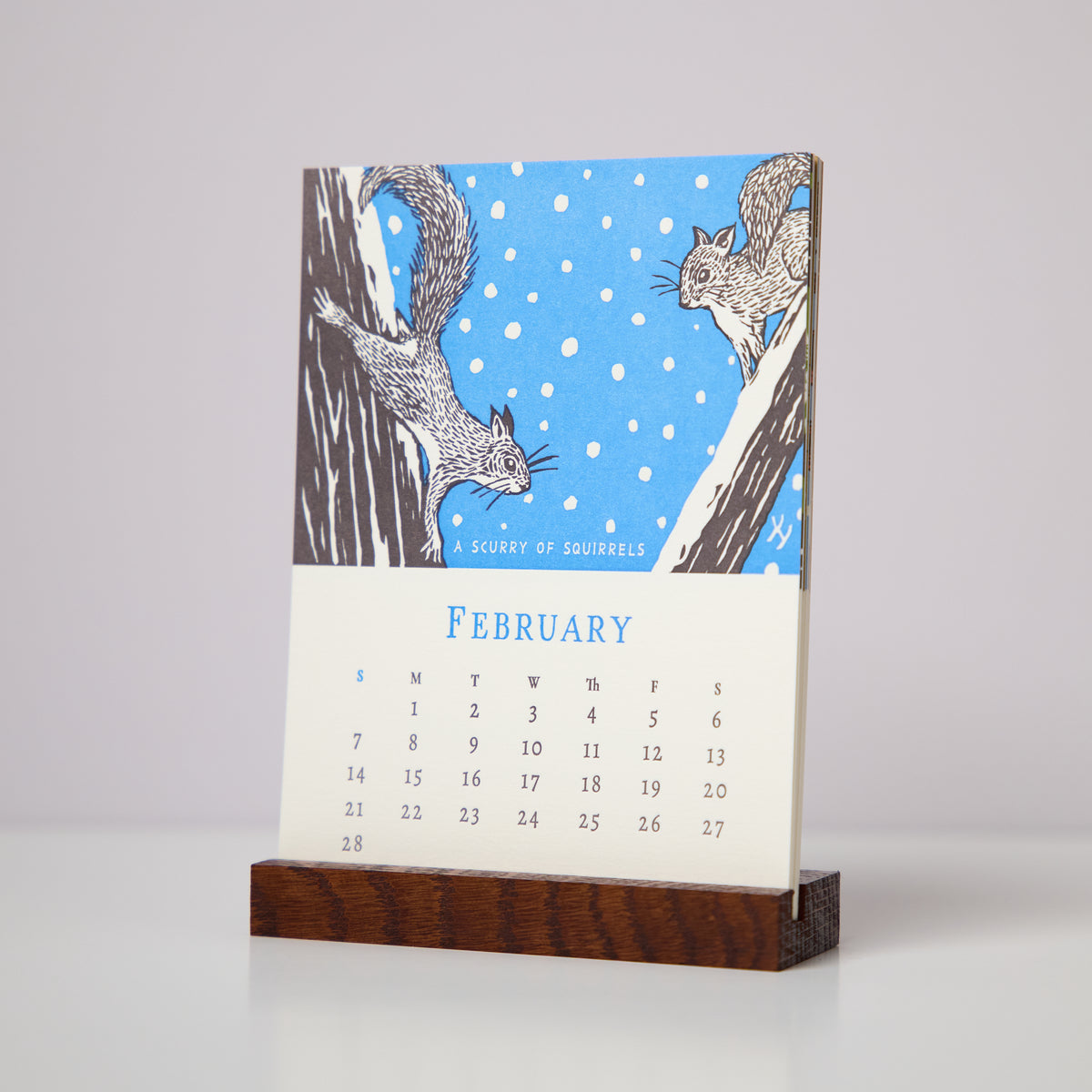 2027 Letterpress Calendar by Yoshiko Yamamoto