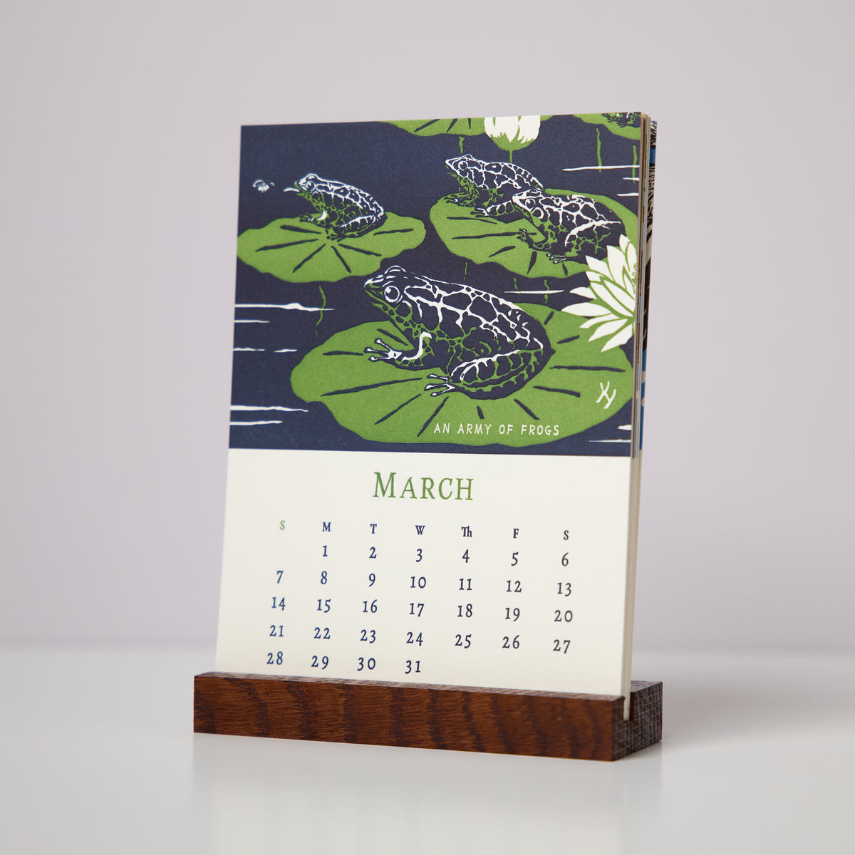 2027 Letterpress Calendar by Yoshiko Yamamoto
