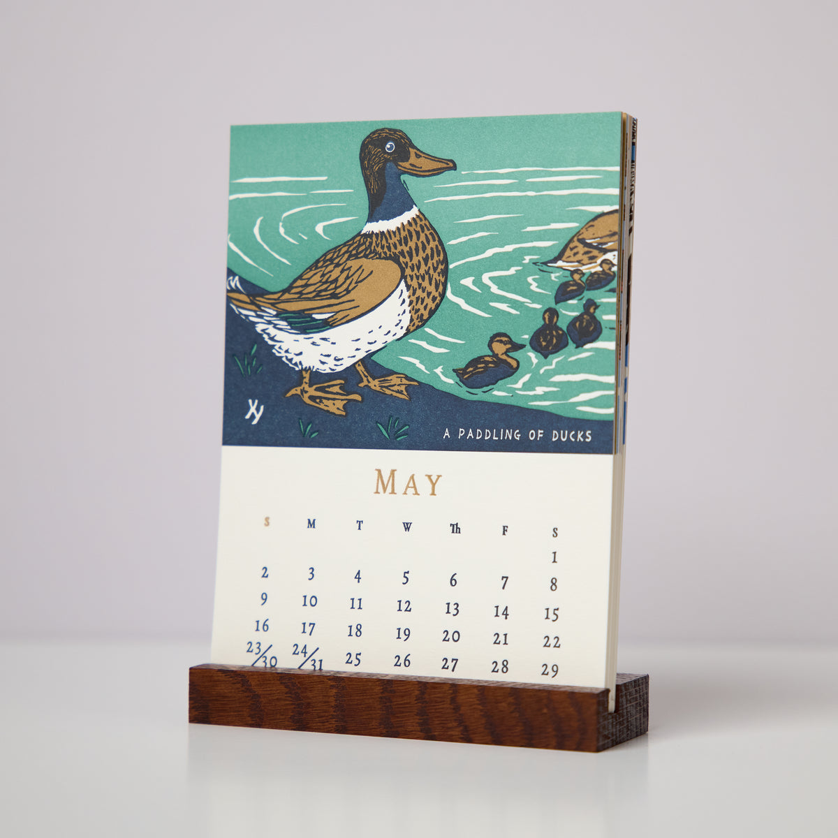 2027 Letterpress Calendar by Yoshiko Yamamoto