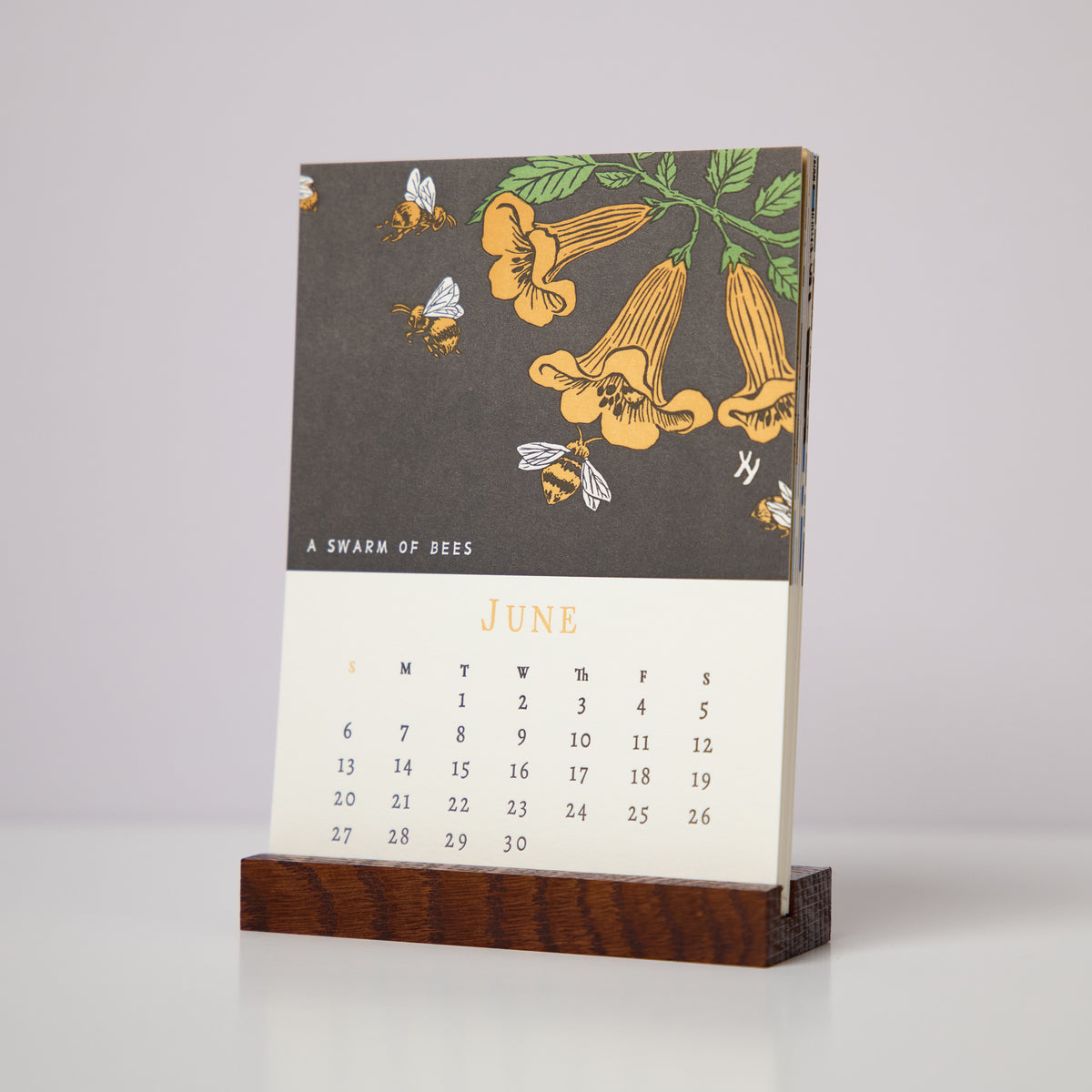 2027 Letterpress Calendar by Yoshiko Yamamoto