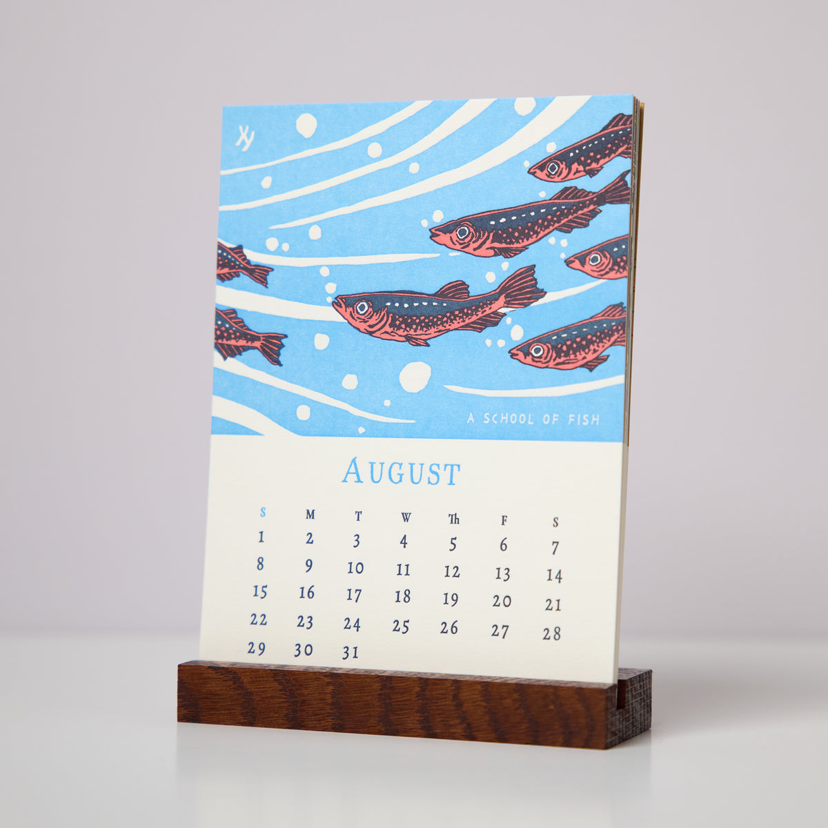 2027 Letterpress Calendar by Yoshiko Yamamoto