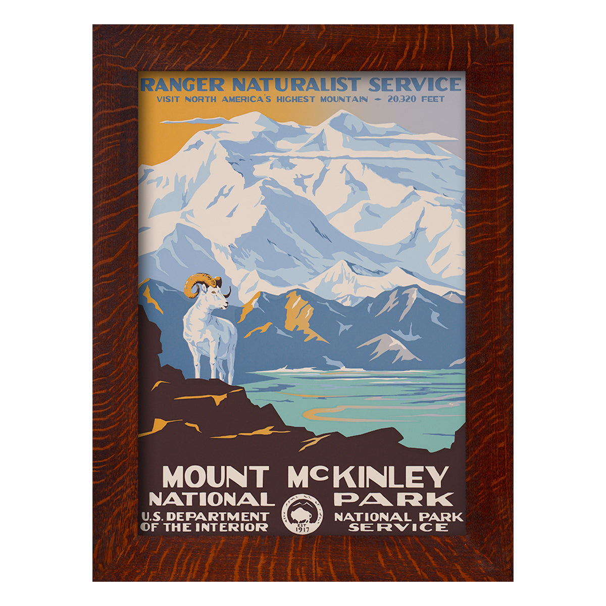 MOUNT MCKINLEY NATIONAL PARK - A Poster in the WPA Tradition