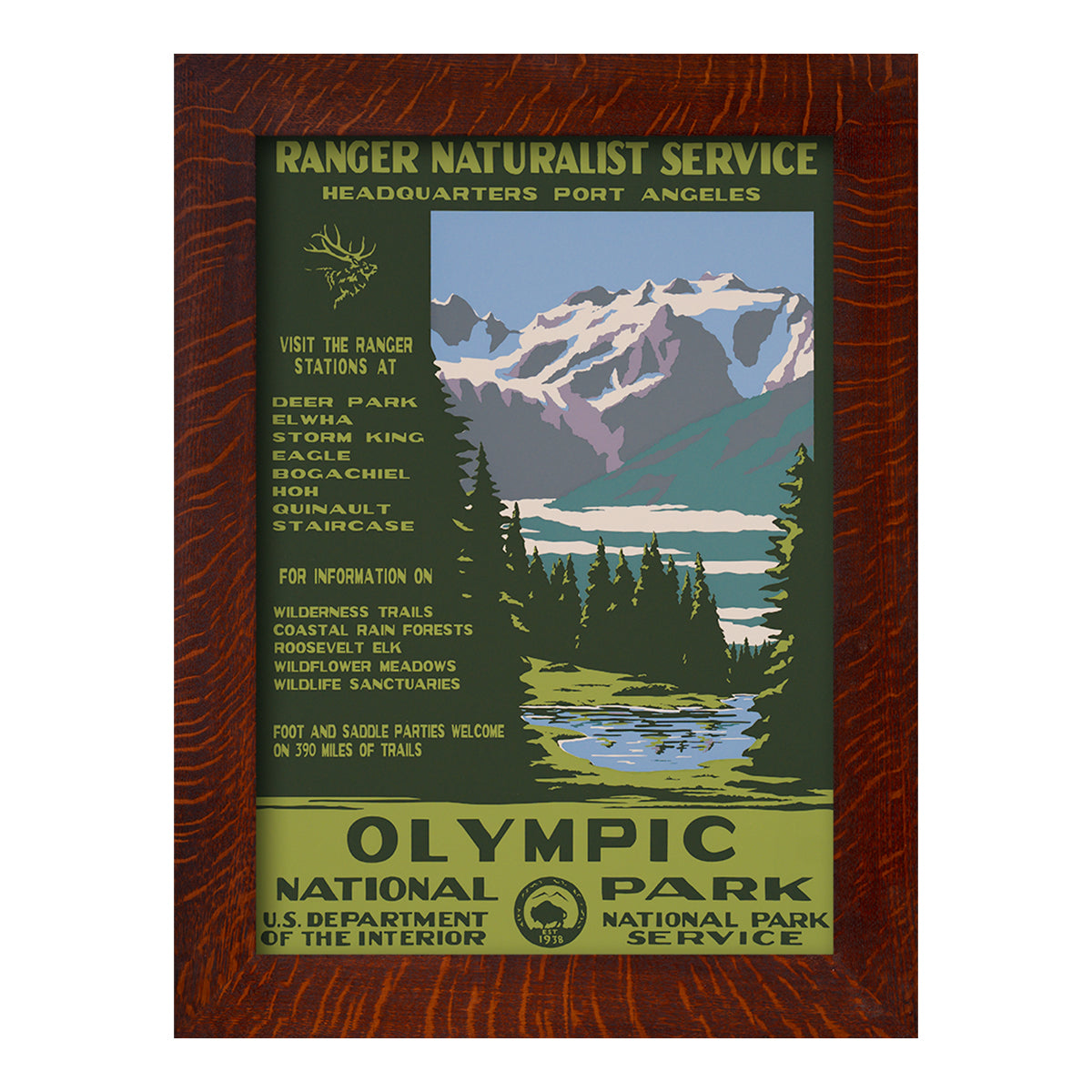 Olympic National Park - Reproduction WPA Poster