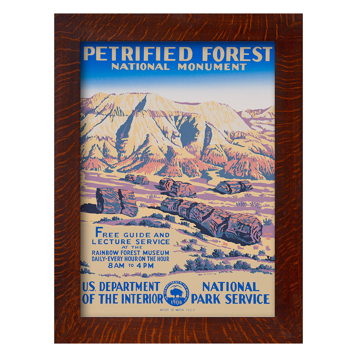 PETRIFIED FOREST NATIONAL MONUMENT - A Poster in the WPA Tradition