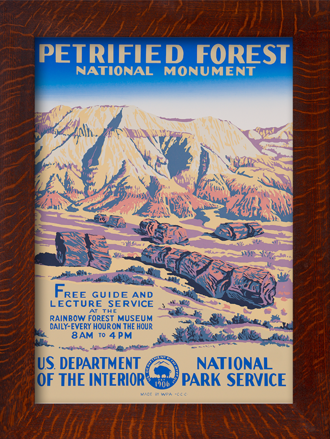 PETRIFIED FOREST NATIONAL MONUMENT - A Poster in the WPA Tradition