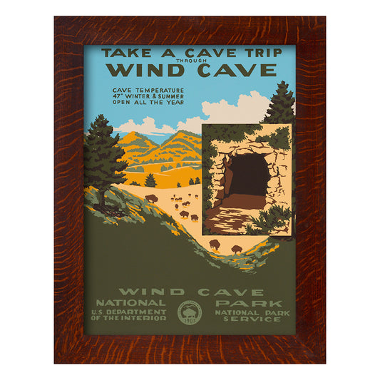 WIND CAVE NATIONAL PARK - A Poster in the WPA Tradition