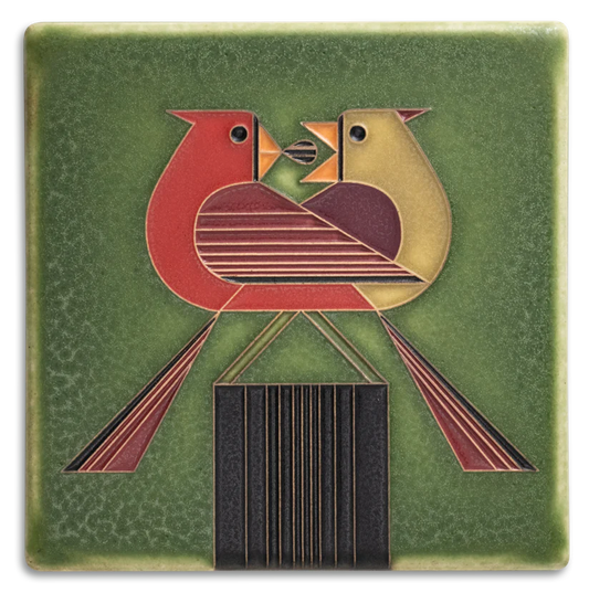 Redbird Romance - 6"x6" Tile