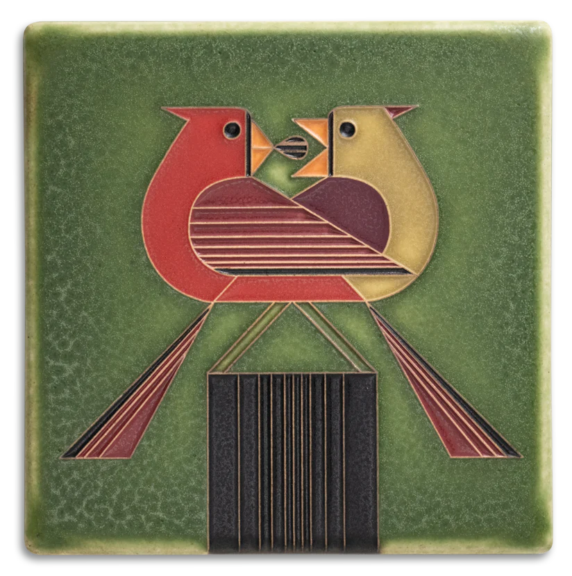 Redbird Romance - 6"x6" Tile