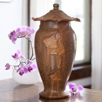 Lidded Ginkgo by Ephraim Pottery 