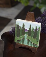 River Reflection Ceramic Pottery Tile by Ephraim Pottery